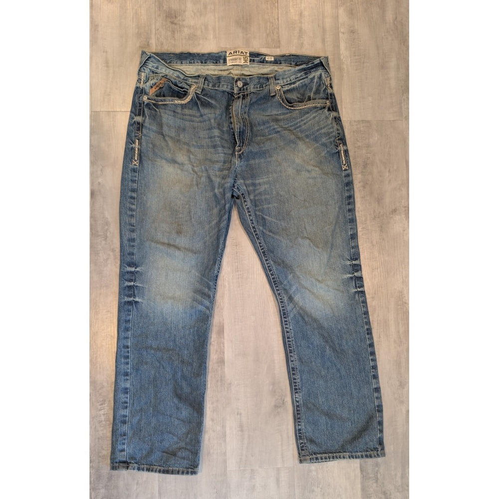 Ariat M5 Straight Fit Straight Leg Jeans Mens 42x32 Blue Denim Western Cowboy